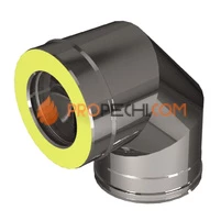 Отвод 90° D120/220, AISI 321/оцинкованная сталь (Вулкан)