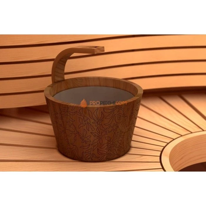 Ведро SAWO Dragonfire 342-D-DRF (натуральный цвет кедр, 4 литра)