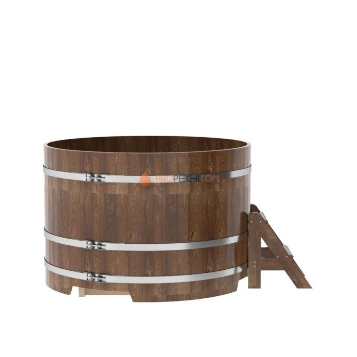 Купель BentWood круглая из сращенных ламелей мореной лиственницы d=1,50