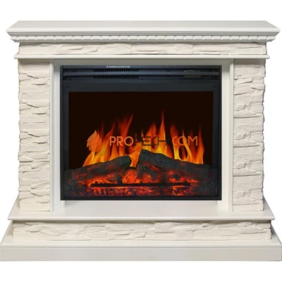Каминокомплект Royal Flame Calgary - Белый / Сланец белый с очагом Jupiter FX New