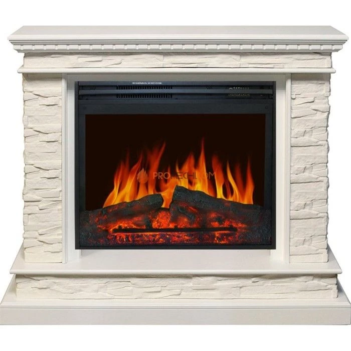 Каминокомплект Royal Flame Calgary - Белый / Сланец белый с очагом Jupiter FX New