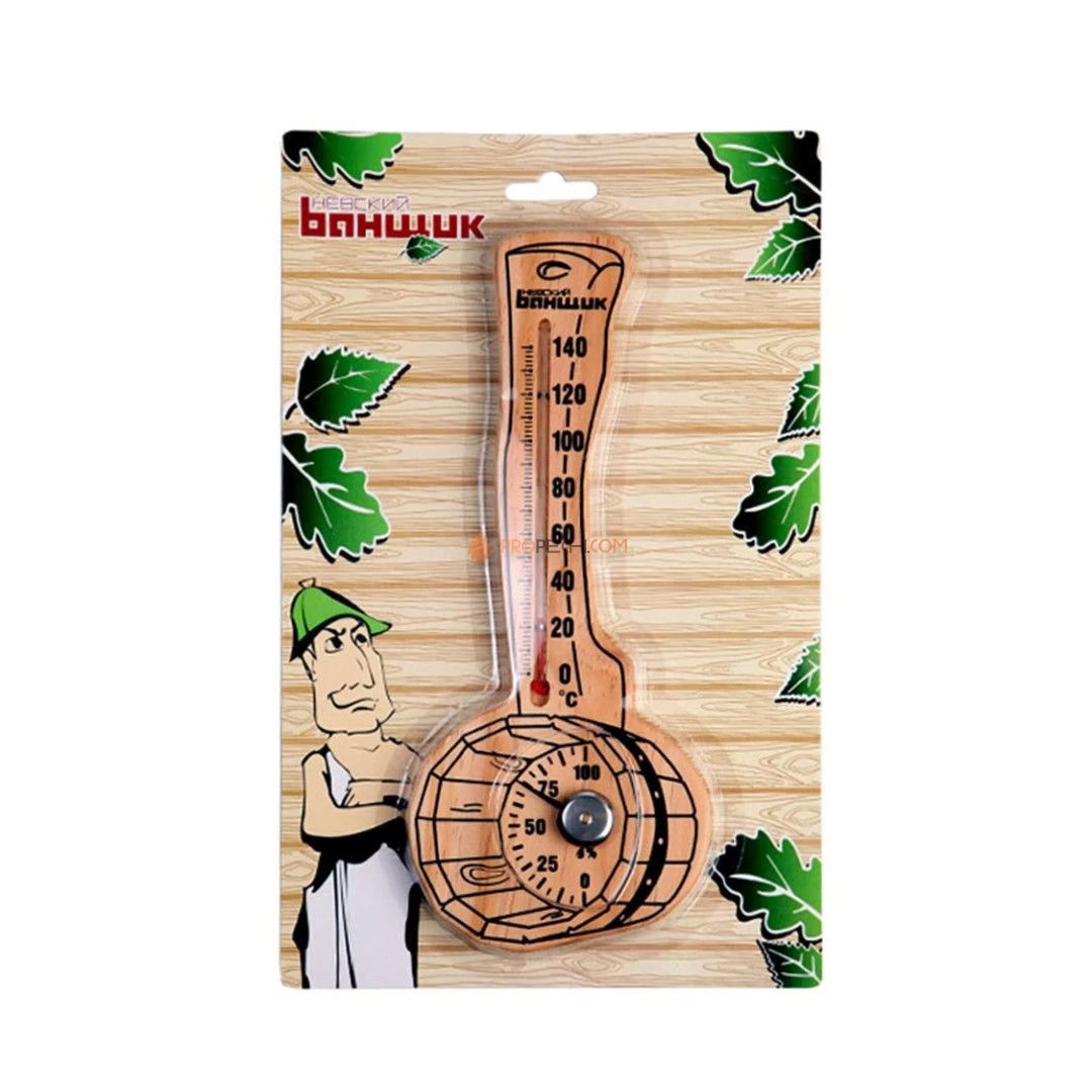 Термометр-гигрометр для бани и сауны "Черпак", жидкостный