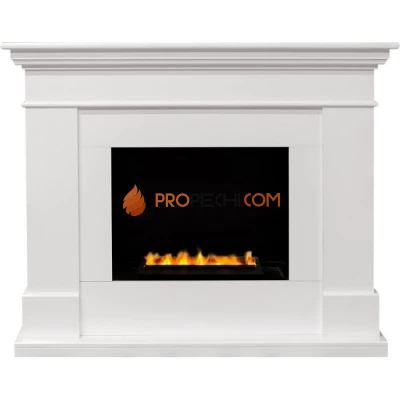 Каминокомплект Dimplex California - Белый (Глубина 380) с очагом Cassette 400 LNH-INT PS (без дров)