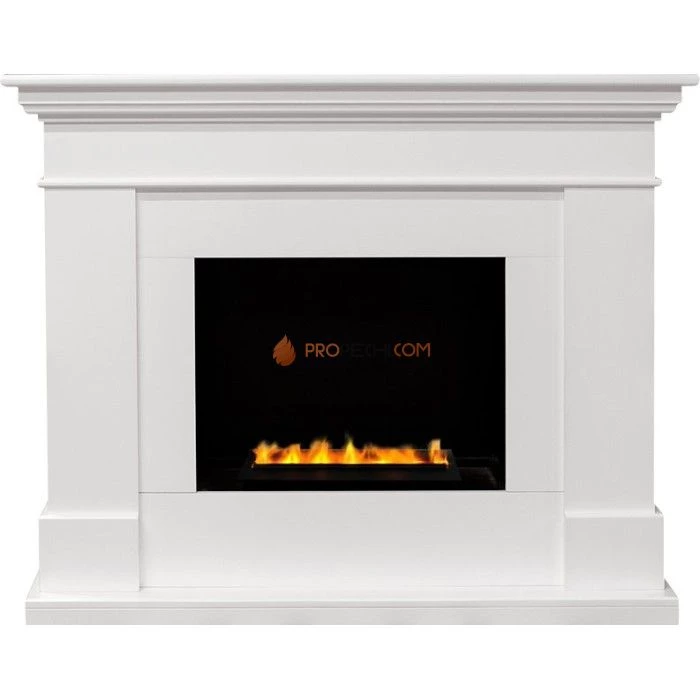 Каминокомплект Dimplex California - Белый (Глубина 380) с очагом Cassette 400 LNH-INT PS (без дров)