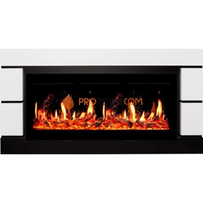 Каминокомплект Royal Flame Modern 42 - Белый с черным (Ширина 1395 мм) с очагом 5D V-ART 40