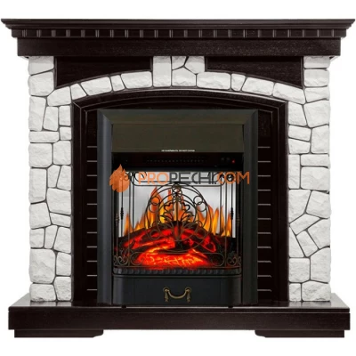 Каминокомплект Royal Flame Glasgow - Венге / Белый с очагом Majestic FX M Black