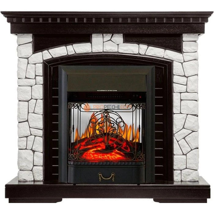 Каминокомплект Royal Flame Glasgow - Венге / Белый с очагом Majestic FX M Black