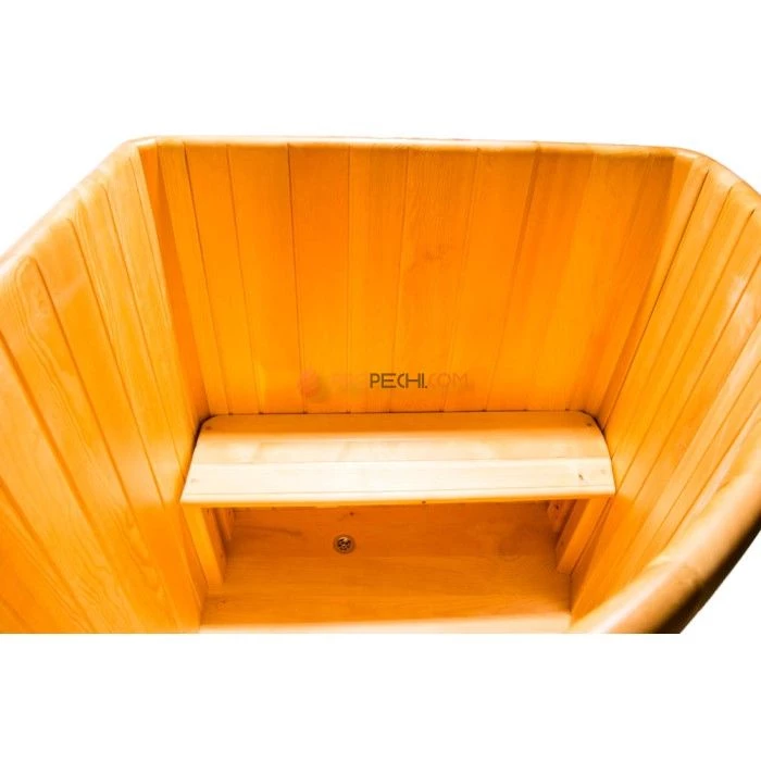 Купель угловая НКЗ из кедра, 120x110x110 см