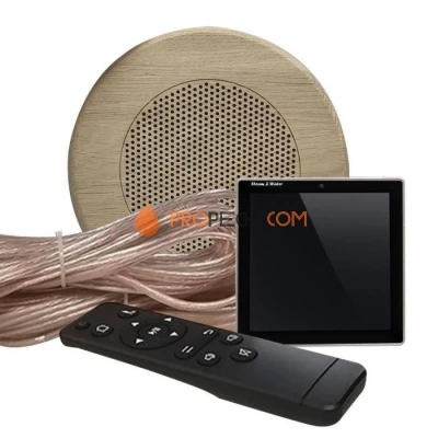 Комплект акустической системы встраиваемый SW-Sensor-1 Black (одна колонка Wood, круг)