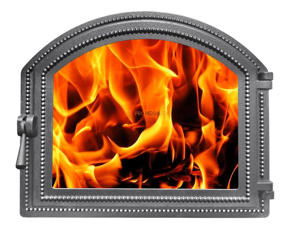 Дверка каминная ВЕЗУВИЙ 217 (Антрацит)