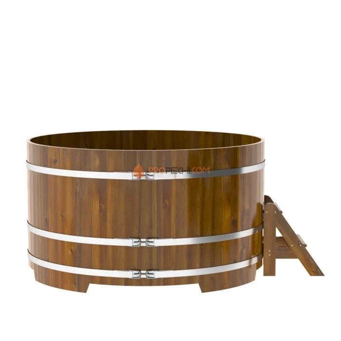 Купель BentWood круглая из мореной лиственницы d=1,80 Рустик