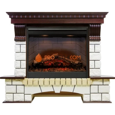 Каминокомплект Dimplex Pierre Luxe угловой - Темный дуб / Белый с очагом Symphony 26 inch DF2608-INT