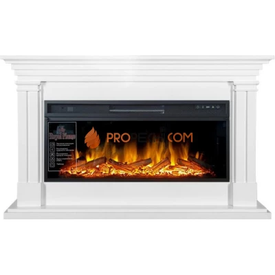 Каминокомплект Royal Flame Lyon - Белый ( Ширина 1440 мм) с очагом Vision 42 LOG LED