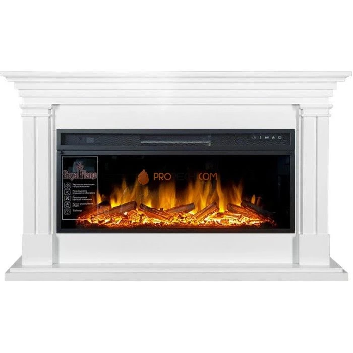 Каминокомплект Royal Flame Lyon - Белый ( Ширина 1440 мм) с очагом Vision 42 LOG LED
