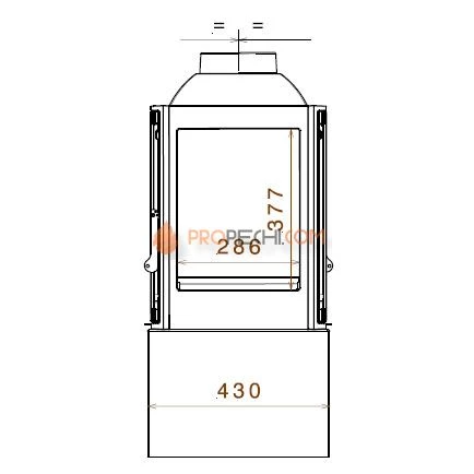 Печь-камин Liseo Castiron LCI 5 GDF Stove, двусторонняя
