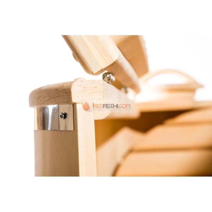 Фитобочка полулежачая НКЗ PREMIUM ЛЮКС из кедра, 115x78x140 см / 40 мм