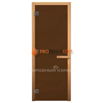 Дверь для бани Везувий 1900х700 мм бронза матовая
