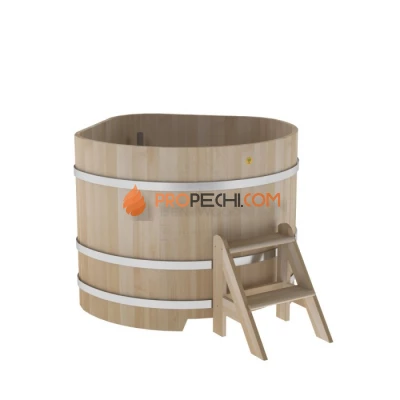 Купель BentWood угловая из кедра 1,31х1,31 премиум