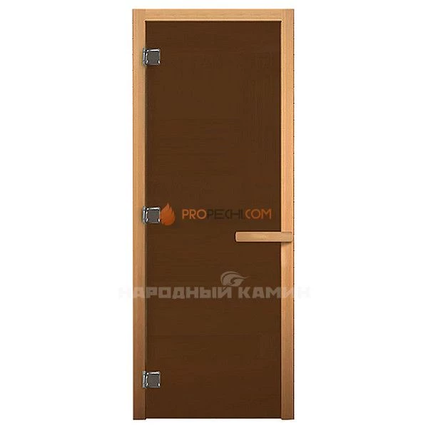 Дверь для бани Везувий 1900х700 мм бронза матовая