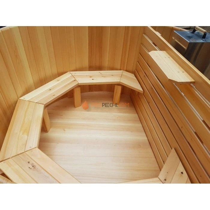 Фурако круглая НКЗ из кедра, диаметр 150 см, высота 120 см (внутренняя печь)