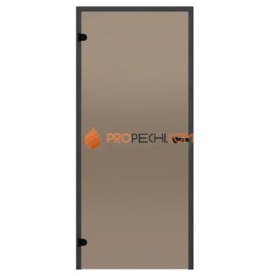 Дверь для бани Harvia Black Line STG 8x19 коробка сосна, стекло бронза