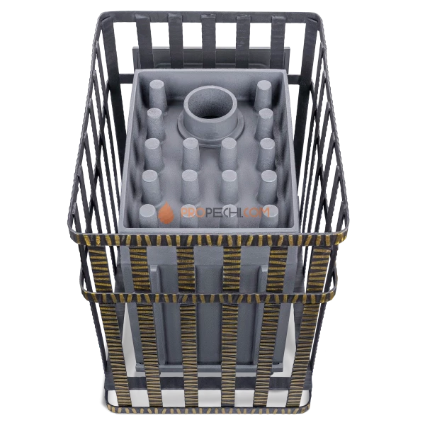 Чугунная банная печь Гроза 18П2 в сетке