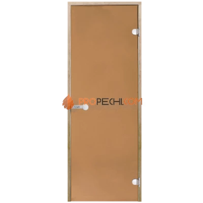 Дверь для бани Harvia STG 7x19 коробка ольха, стекло бронза