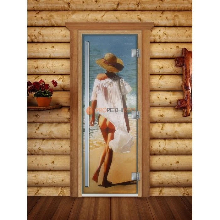 Дверь для бани DoorWood Престиж Фотопечать А013, 1900x700 мм