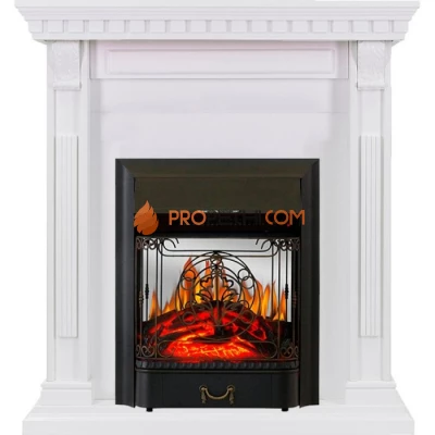 Каминокомплект Royal Flame Orlean - Белый с очагом Majestic FX M Black