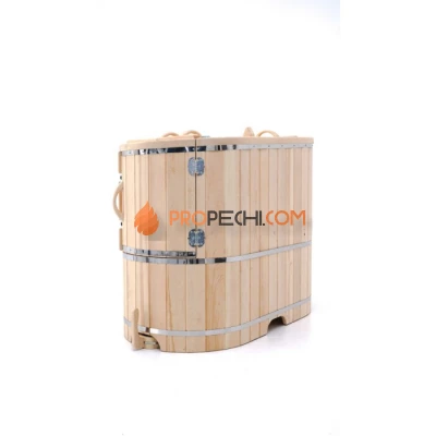 Фитобочка полулежачая НКЗ STANDARD ЛЮКС из кедра, (ШИП-ПАЗ) 115x78x140 см / 40 мм