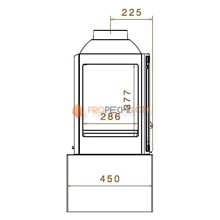 Печь-камин Liseo Castiron LCI 5 GF Table
