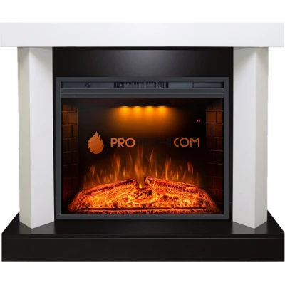Каминокомплект Royal Flame Vancouver - Фактурный белый с Электрическим очагом Royal Flame Emerald 28
