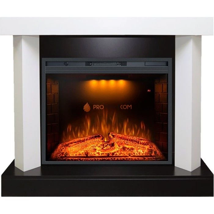 Каминокомплект Royal Flame Vancouver - Фактурный белый с Электрическим очагом Royal Flame Emerald 28