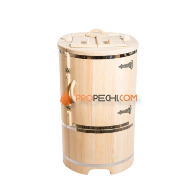 Фитобочка овальная НКЗ PREMIUM из кедра, со скошенной крышкой, 130x78x100 см / 25 мм