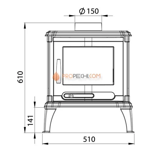 Печь-камин Nordflam Oria