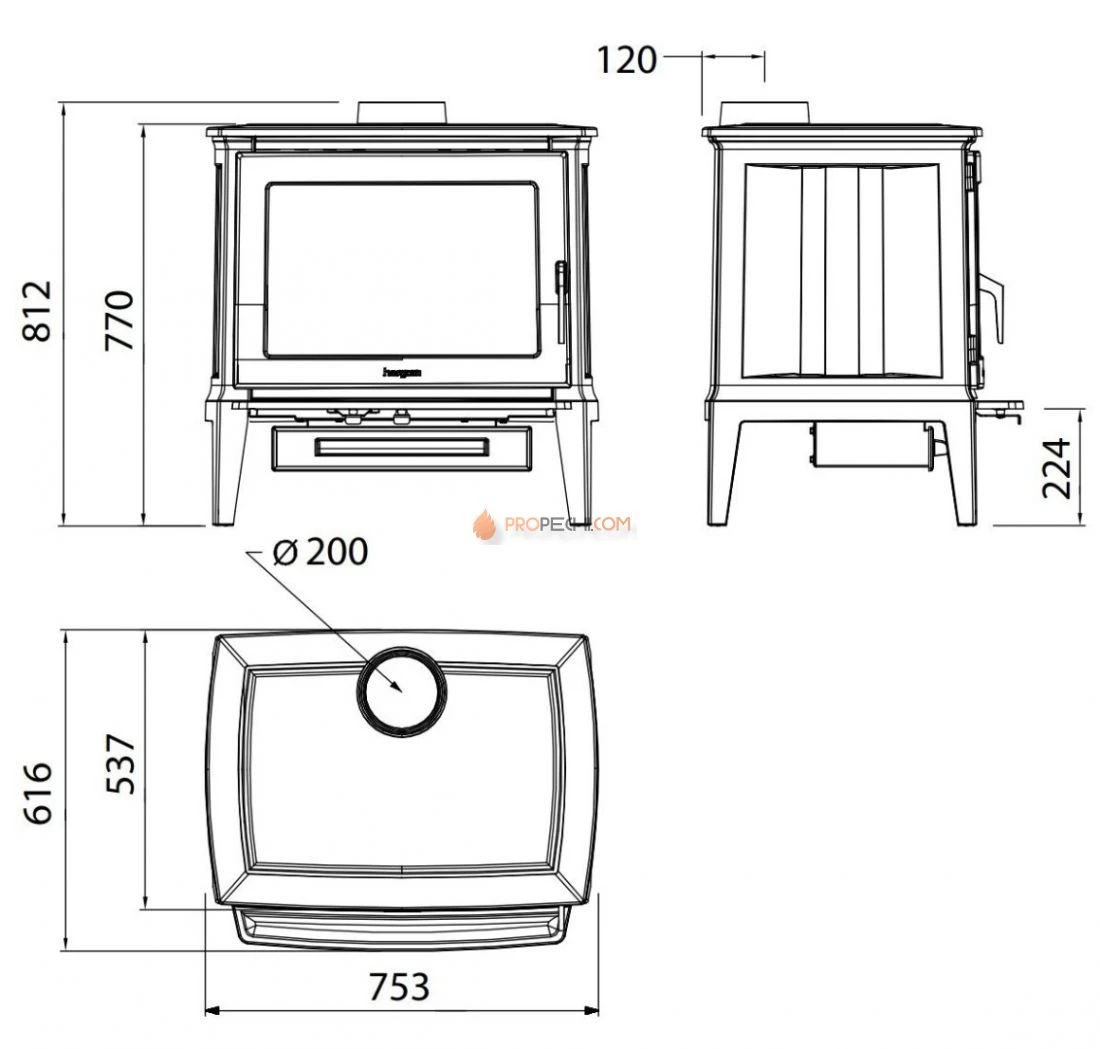 Печь-камин Hergom E30-L
