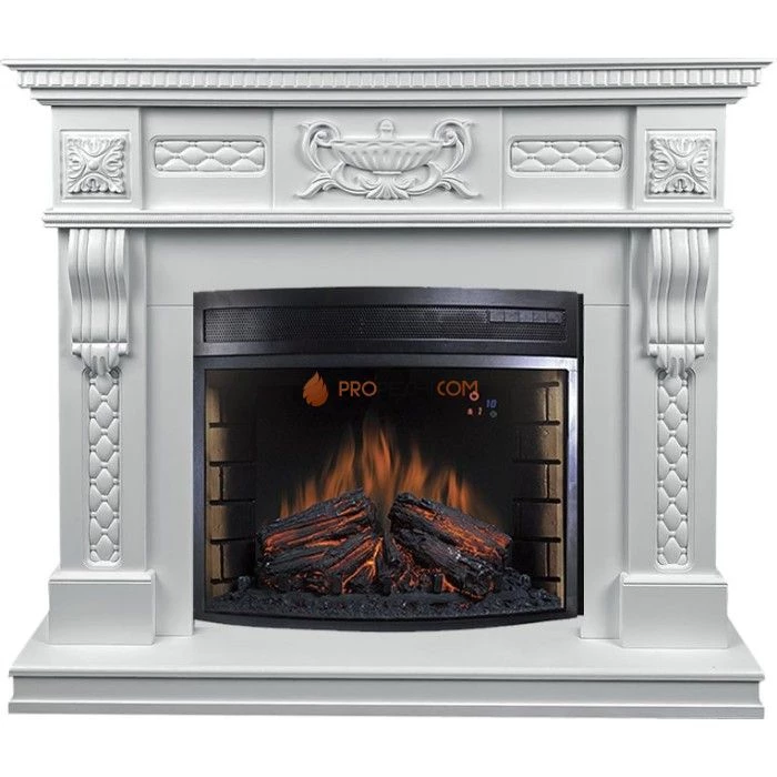 Каминокомплект Royal Flame Corsica - Матовый белый (Высота 1110мм) с очагом Dioramic 28 LED FX