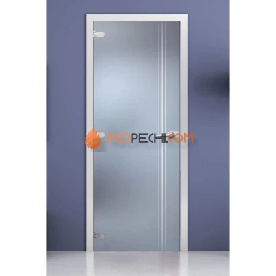 Стеклянная межкомнатная дверь DoorWood с рисунком Madrid