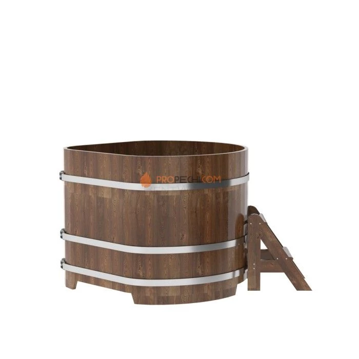 Купель BentWood угловая из сращенных ламелей мореной лиственницы 1,19х1,19