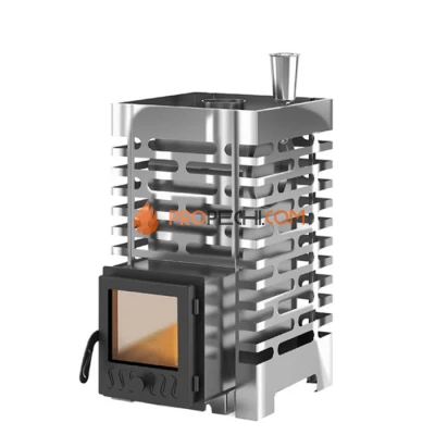 Дровяная печь для бани ASTON 16 INOX стекло