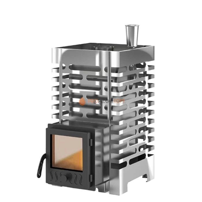 Дровяная печь для бани ASTON 16 INOX стекло