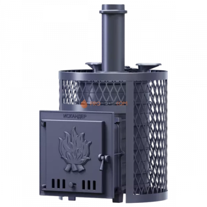 Чугунная печь для бани Гефест Искандер ЗК 25 Ураган