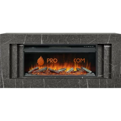 Каминокомплект Royal Flame Line 42 SFT Stone Touch (Разборный) - Серый мрамор с очагом Vision 42 LOG LED
