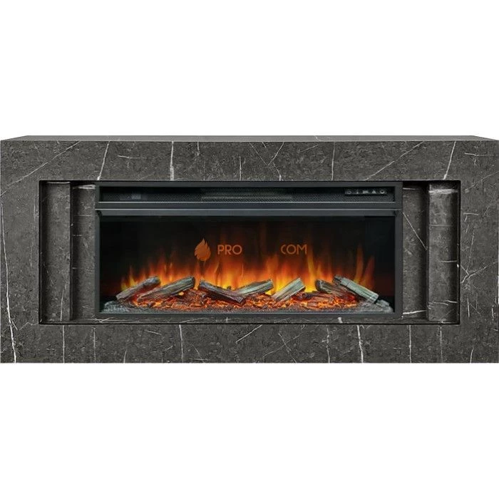 Каминокомплект Royal Flame Line 42 SFT Stone Touch (Разборный) - Серый мрамор с очагом Vision 42 LOG LED