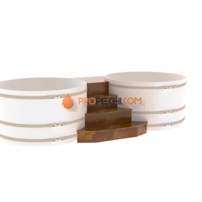 Подиум BentWood на 2 купели D 1,8 СЛ мореный