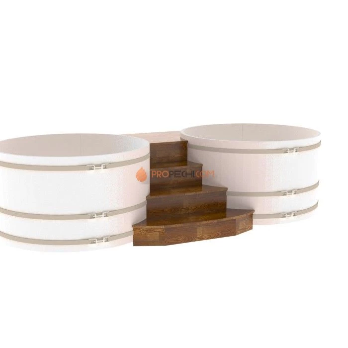 Подиум BentWood на 2 купели D 1,8 СЛ мореный