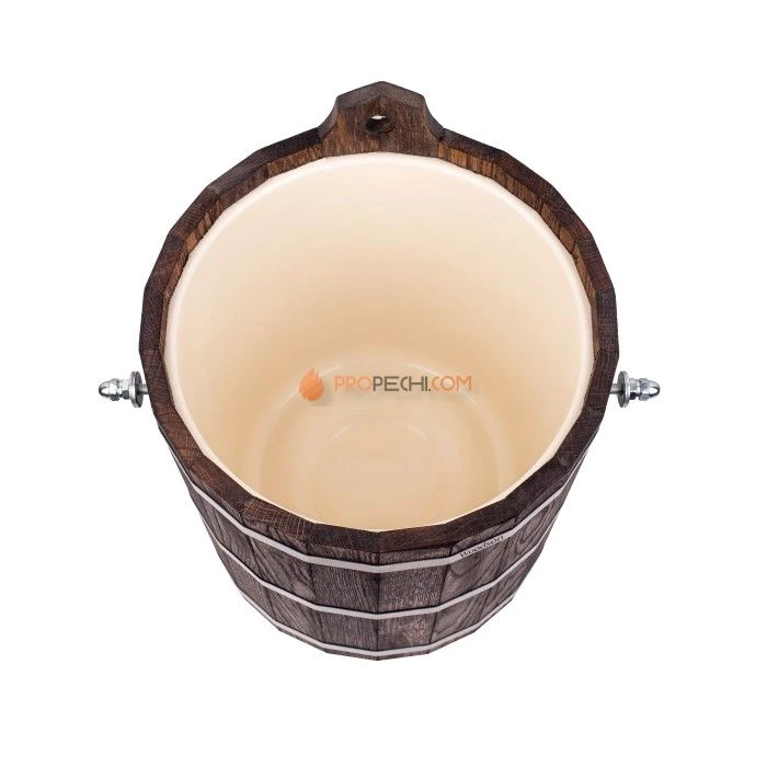 Обливное устройство Woodson с пластиковой вставкой, 20 л, дуб в тёмном