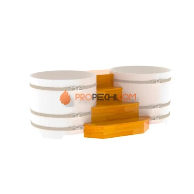 Подиум BentWood на 2 купели D 1,17 срощенная натуральная