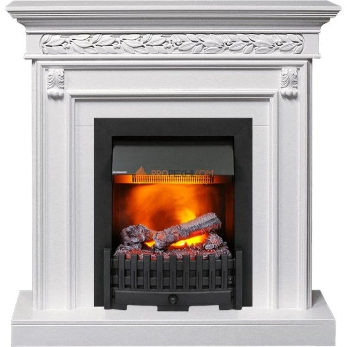 Каминокомплект Dimplex Valletta - Белый (Ширина 1040 мм) с очагом Danville Black FB2