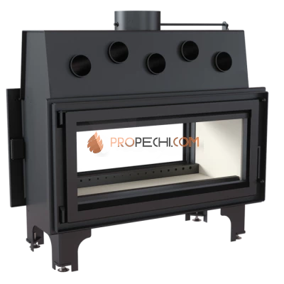 Каминная топка стальная Kratki MILA/T (тунель) (16 кВт)